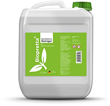 Biopretta Desinfektionsreiniger für Sahnemaschinen 5000ml auch für Milchsystemen bei Kaffeevollautomaten
