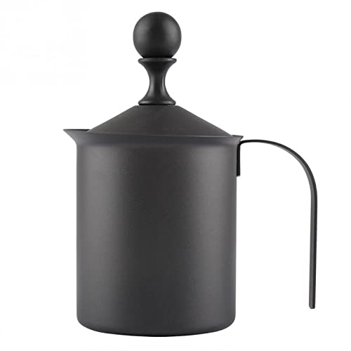 vajillas Black Steel de acero inoxidable Leche de malla Jugs Fabricante de espuma Frother Crema de leche Herramienta de café salsera