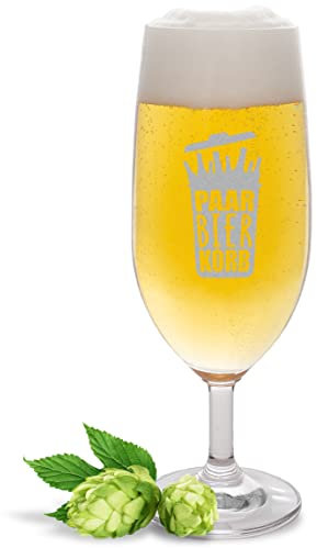 JUNIWORDS Biertulpe mit Gravur, Paar Bier Korb, Bierglas (1001884)