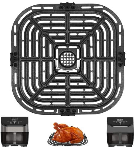 Air Fryer Replacement Tray for Instant Vortex Plus 6QT Clear Cook instant pot,Reusable Replacement Heat，Original Replacement Air Fryer Grill Plate Pan Crisper Plate Tray，Dishwasher Safe