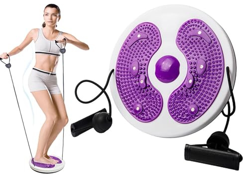Ab Twist midjeskivbräda, justerbar midjetränare vridskiva med handtag, midja bantning balans roterande skiva med massage fotsula för bantning midja armar höfter och lår