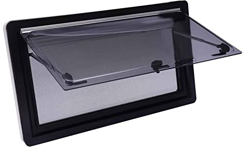 BEESOM Wohnmobil Fenster, RV Externes Push Fenster, Wohnwagen Fenster mit Integriertem Rollo und Fliegengitter, für Wohnwagen Van Camper,45x50cm
