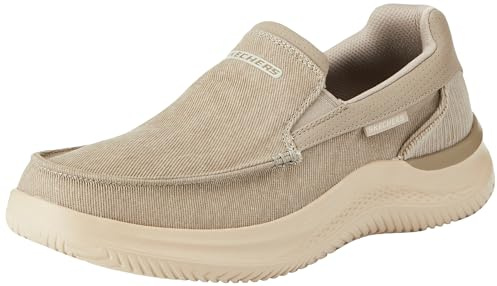 Skechers Hasting Fielden- Zapatos sin Cordones para Hombre, Taupe Canvas, 40 EU