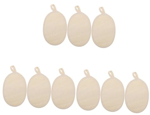 minkissy 9stücke Loofah Badetücher Praktische Körperreinigung Sanfte Peeling-tücher Für Tägliche Anwendung Beigefarbene Ausführung Für Zuhause Und Reisen