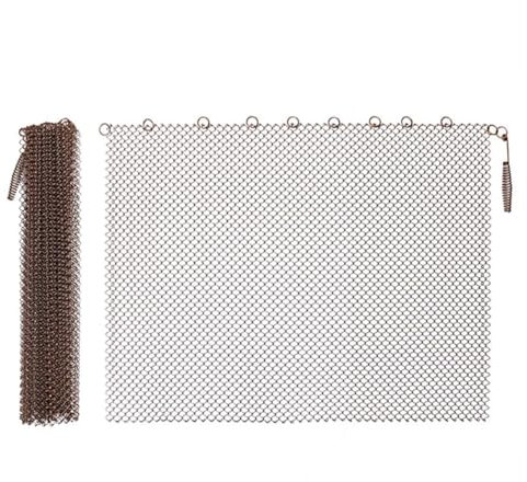 Kamin-Netzvorhang, 2 Packungen Funkenschutzgitter aus Metall mit Griffen für Kamin, 50,8 cm, langlebig, einfach zu bedienen