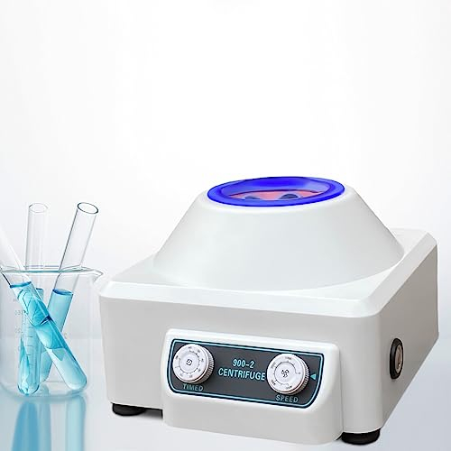 Centrifugeuse de laboratoire 6 tubes Centrifugeuse de table 4000 tr/min Vitesse réglable des équipements de laboratoire Machine à centrifuger avec couvercle transparent Centrifugeuse Sang 30 W pour