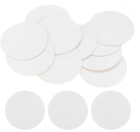 QUARKZMAN 10 Stück Selbstklebende Filzkreise, 100mm 4 Round Adhesive Felt Circles aus Mini-Filzgleiter-Dekoration für Diy-Näharbeiten und Handwerksprojekte, Weiß