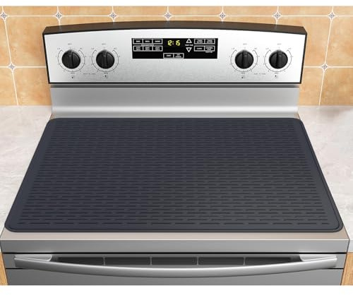 Gachiwar Silicone Hob Stove Top Cover, Glass Top Hob Cover Protector for Electric Stove 29x20 Dish Drying Mat Cooktop Protector Mat for Counter