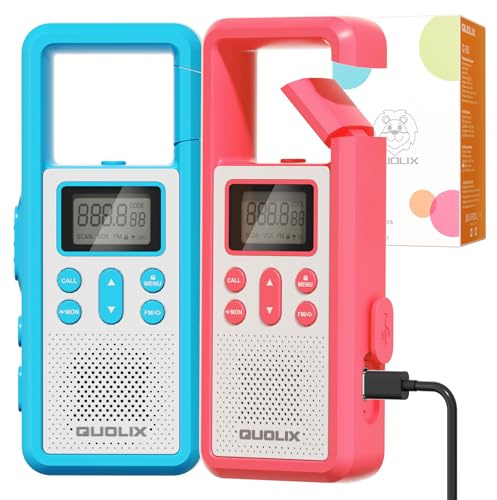 Rechargeable Walkie Talkies for Adults Kids, Long Range Two Way Radio