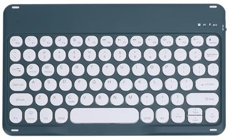Bluetooth-Tangentbord, Ultra-Slim Wireless Tangentbord Qwerty UK-layout, med Inbyggt Laddningsbart Batteri för IOS, Mac, Android, för PC-bärbar Telefon-surfplatta (Grön)