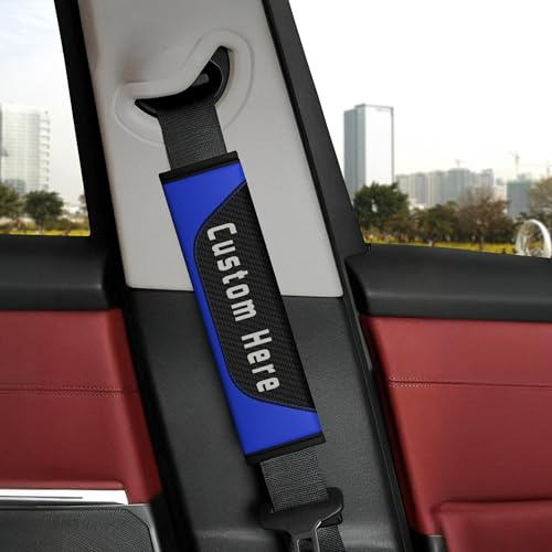 Almohadillas de correa de cinturón de seguridad personalizadas, cojín de hombro para cinturón de seguridad personalizado con nombre, logotipo, texto e imagen, protector acolchado para automóviles