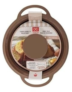 Dc Casa Stampo Ciambella in Silicone 24,5x30,2 cm | Bordo Rigido, Antiaderente, Flessibile e Resistente, Per Forno e Preparazioni da Cucina