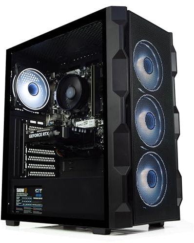 ionz Gaming PC - AMD Ryzen 5 5500, RTX 3050 6GB Graphics Card, 16GB RAM, 500GB SSD, Windows 11, 500W PSU (N30, Black)