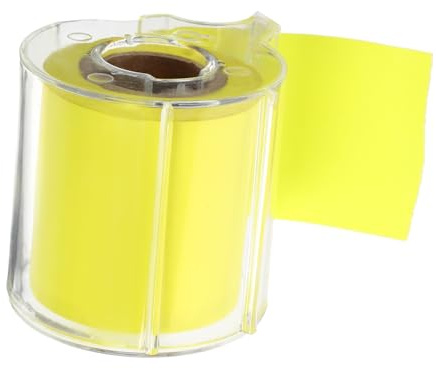 Gogogmee Praktisches Notizband Rolle Vollklebend Haftnotizen Abreißbar Gelb Vielseitig Haushalt Büro Zubehör Portable Memo Tape für To do Listen und Erinnerungen