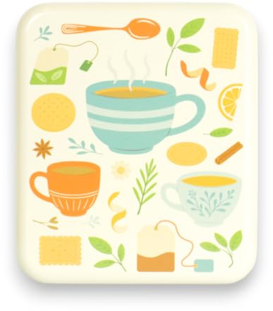 TINIT Tea Bag Travel Tin 'EBTK' - Portable Metal Tea Bag Storage Box Teabags, Pocket-Sized Container Commuting Gifts Tea Lovers Coffee