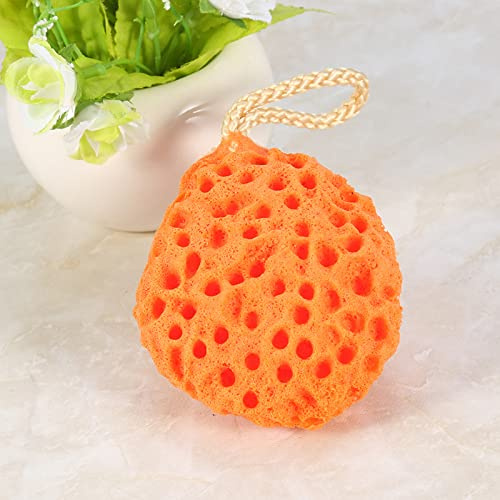RiToEasysports Soft Body Shower Spa Peeling-Schwammball für Weiche Haut, 4 Farben für Duschbad (ORANGE)