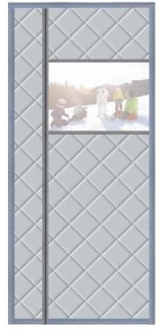 Thermo Vorhang Gegen KäLte TüR Magnetische isolierte Türvorhänge, sichtbare for den Außenbereich, universelle mit linkem und rechtem Türgriff(Grey34in X H81in)