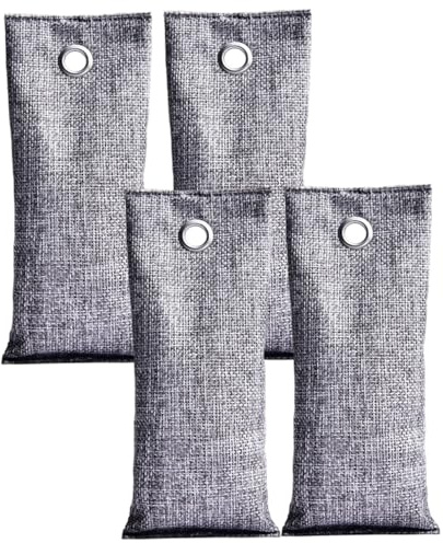 Carbone Attivo Assorbiodori Carbone Di Bambù Naturale Sacchetti Per Purificare L'Aria Deodorante Per Armadio Ufficio Auto, 70g Casa.
