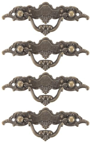 DIYEAH Vintage-Schrankgriffe 4 Stück Schubladengriffe Für Kommoden Und Kleiderschränke Dekorative Bügelgriffe Im Barockstil Möbelgriffe Mit Lochabstand Für Schubladen Und Schranktüren