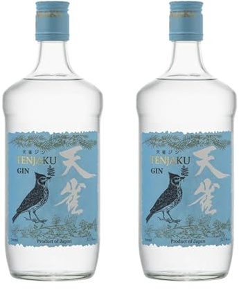 Tenjaku | Craft Gin 37.5% ABV | 2 x 70cl | Distilled spirit with peach and yuzu, flavours of anise, fennel, spice, and creamy juniper, and finishes and a smooth finish.