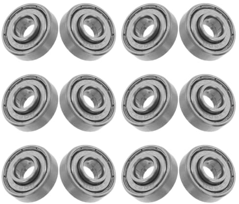 WRITWAA Wheelchair Caster Bearings 12pcs Front Wheel Fork Bearings for 608zz Replacement Rollator Mobility Aid Accessories Transport Chairs