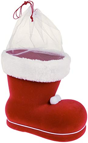 Idena 8550022 - Nikolausstiefel, Rot, Nikolaus, zum Befüllen, Geschenk, Verpackung, Weihnachten