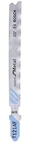Bosch Professional 3x Jigsaw Blade T 121 AF Speed for Metal (for Steel sheets, Accessories Jigsaw)