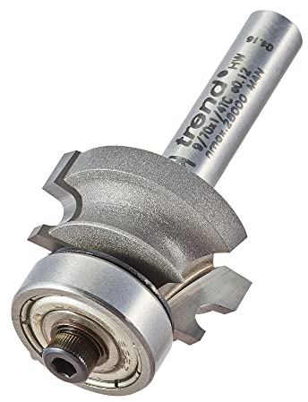 Trend Bearing Guided Corner Bead Router Cutter, 1/4 Inch Shank, 23mm | Professional Bearing Guided Cutter For Smooth Corner Beads On Trim And Moulding, 23mm Cut Diameter, 9/70X1/4TC