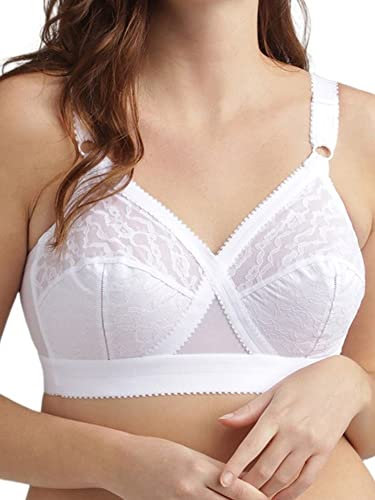 Playtex Bra Woman Cross Your Heart Non-Wire Bra x1, White, 42DD