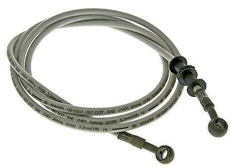 2EXTREME Bremsleitung Stahlflex Scheibenbremse hinten für REX (Jinan Qingqi, Shenke) RS, SC 125, Speedy 125