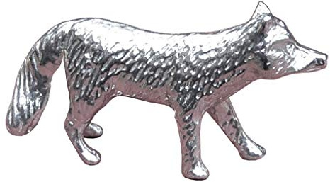 Fuchsfigur, Kleiner Fuchs, Fuchsgeschenk, Handgegossen von William Sturt, aus Deutsche Zinn (Pewter)