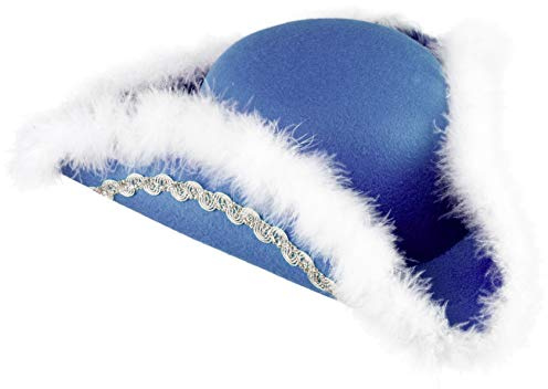 narrenkiste O28083-25-53-54 blau mit Silberborte Kinder-Damen Funkenhut Gr.53-54