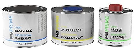 RAL 1036 Perlgold/Pearl gold Lack Dose Set Basislack spritzfertig + 2K Klarlack matt 1,25L