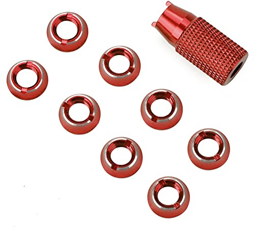 Demeras RC Switch Nut Radio Control Transmitter Switch Nuts Wrench Radio Control Controller Upgrade Part Set for Futaba JR(Red)