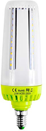 QREZ E27/E26/E14/B22 Lampadine LED Luce Bianca Fredda/Caldo, 20W 5000K 2000LM Lampadine Mais Led E27 Lampadine E27 Led Pannocchia Lampada Lampadina Non Dimmerabile, 2PCS,Milky,B22 Cold White