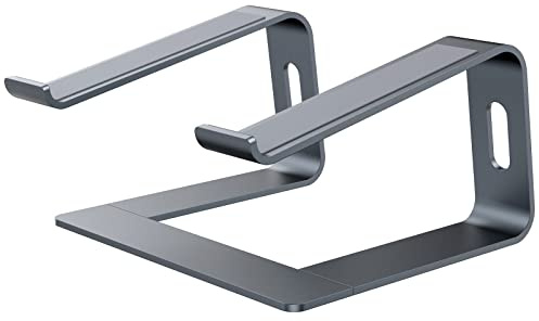 Bewahly Laptop Ständer, Ergonomisch Notebook Ständer, Aluminium Halter, Halterung, Stand für MacBook Pro/Air, Samsung, Huawei MateBook, Surface, Dell, HP, Lenovo und mehr 10~17 Laptops (Grau)