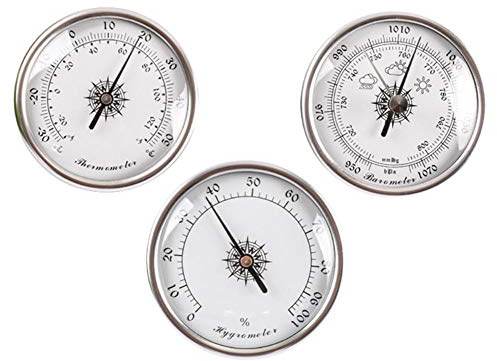 JINYISI Barometer, Thermometer, Hygrometer, 3 Stück/Set Barometer für Zuhause, Luftdruckmesser, Barometer Wetterinstrumente