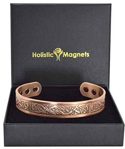 Holistic Magnets® Wikinger Kupfer Armband XL Herren Magnetarmband Originelle Geschenke für Männer Handgelenk Gelenkheilung Magnetarmbänder-VC (XL: Handgelenk 22-24cm)