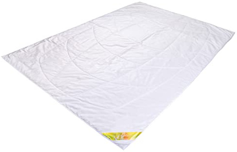 Hanf Naturfaser Sommerbettdecke weiß leichte Sommerdecke Baumwolle | 155x220 - Bezug 100% Baumwolle, Füllung: 70% Hanf/30% Baumwolle, feuchtigkeitsregulierend, hypoallergen