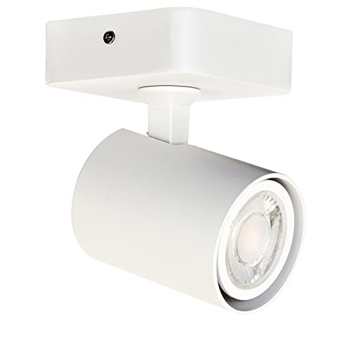 INNOVATE LED Deckenstrahler Schwenkbar | GU10 Spotleuchten & Spotbalken 230V | Deckenlampe LED Deckenleuchte | Deckenspot 1-flammig für Küche, Wohnzimmer, Schlafzimmer | Lampe Weiß Single