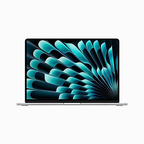 Apple 2023 MacBook Air (de 15 polegadas, Processador M2 da Apple com CPU 8‑Core e GPU 10‑Core, 8GB Memória unificada, 256 GB) - Prateado