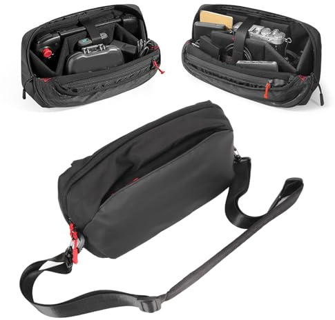 Tragetasche für Steam Deck, Tragbare Aufbewahrungstasche, Schützende Umhängetasche mit Taschen für ASUS ROG Ally, für Hori Split Pad Pro, für Switch