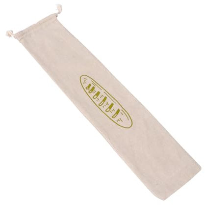 ABOOFAN Organic Cotton Bread Bag Unbleached Drawstring Pouch for Loaf Storage Reusable Kitchen Bag for Fresh Bread Keeping