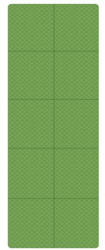 Fiorky Faltbare Yogamatte, faltbar, Fitness-Trainingsmatte, doppelseitig, Reise-Yogamatte, rutschfest, multifunktional, for Yoga, Pilates und Bodentraining (grün, 183 x 61 x 0,4 cm)
