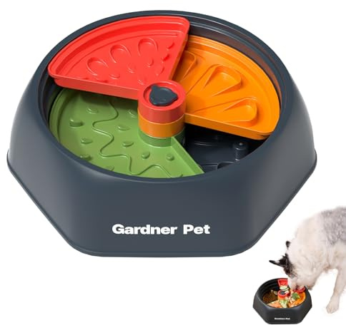 Gardner Pet Slow Feeder Dog Bowl for Medium/Large Dogs Breed,Anti Choke Slow Eating Dog Bowl,Interactive Detachable Puzzle Insert,with Suction Cup,Freeze-Friendly Design,BPA-Free (L)