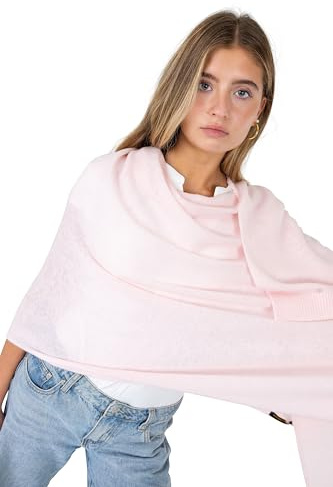 Velanio Cashmere Luxury Knitted Wrap Travel Shawl Scarf, Pashmina Stole, All-Season Scarf for Women Cashmere Wool Blend