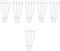 YARNOW Lot De 6 Treillis pour Plantes Grimpantes Hortensia Beige Anneaux De Renfort pour Trou De Parapluie Soufflets Tapis De Ceinture Sortie De Déchirure Support pour Pot De