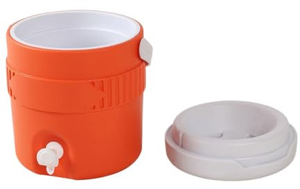 Refrigeratore termico per bevande, dispenser in plastica, manico blu, contenitore per bevande fredde all'aperto con contenitore per ghiaccio, campeggio portatile per eventi sportivi e attività da