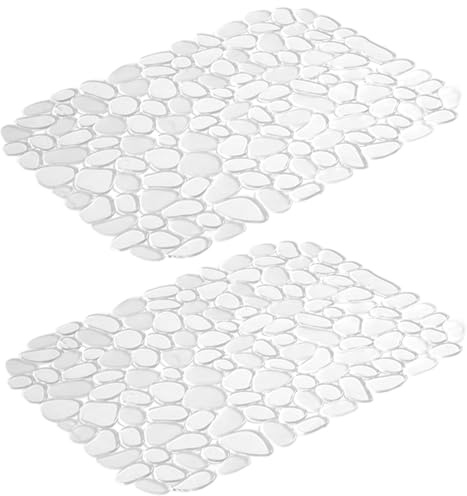 Diskbänksmatta, 40 x 30 cm PVC halkfri diskbänk skyddsmatta med högtemperaturbeständig, 2 st lätta att rengöra för hemmakök
