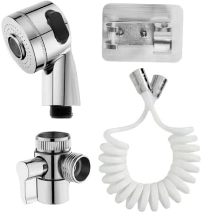 Accesorio rociador de fregadero para grifo, manguera de ducha de mano para fregadero de cocina con cabeza, soporte y juego de adaptador, extensor de grifo portátil para baño, lavadero, bañera de